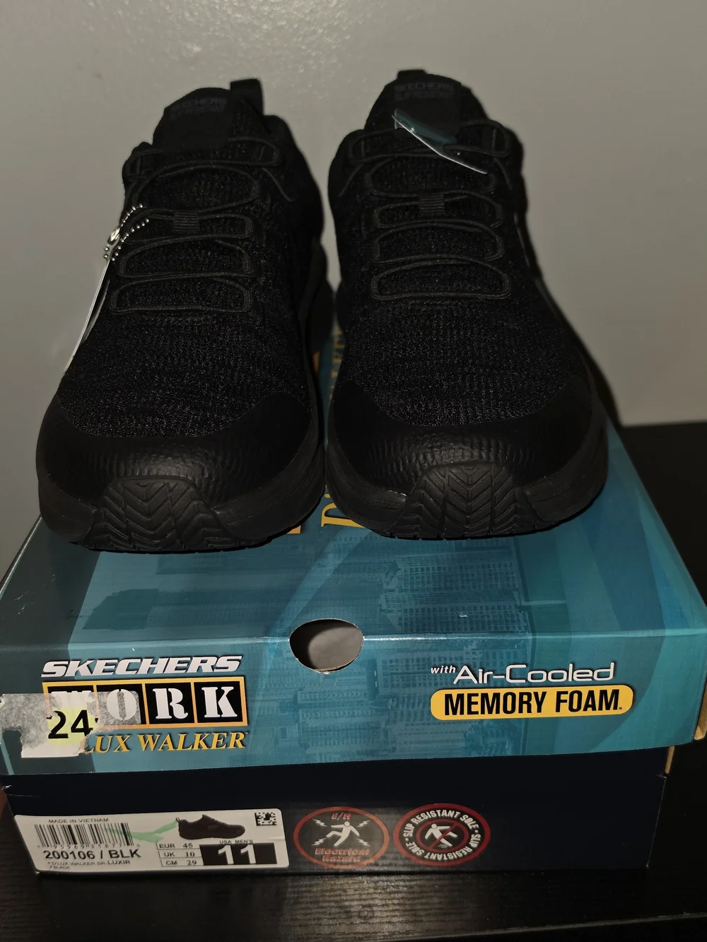 Skechers Men’s Black Slip-On Athletic Shoes
